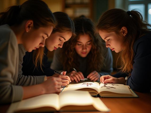 Groupe d'étudiants attentifs lors d'un atelier sur l'entomologie historique.